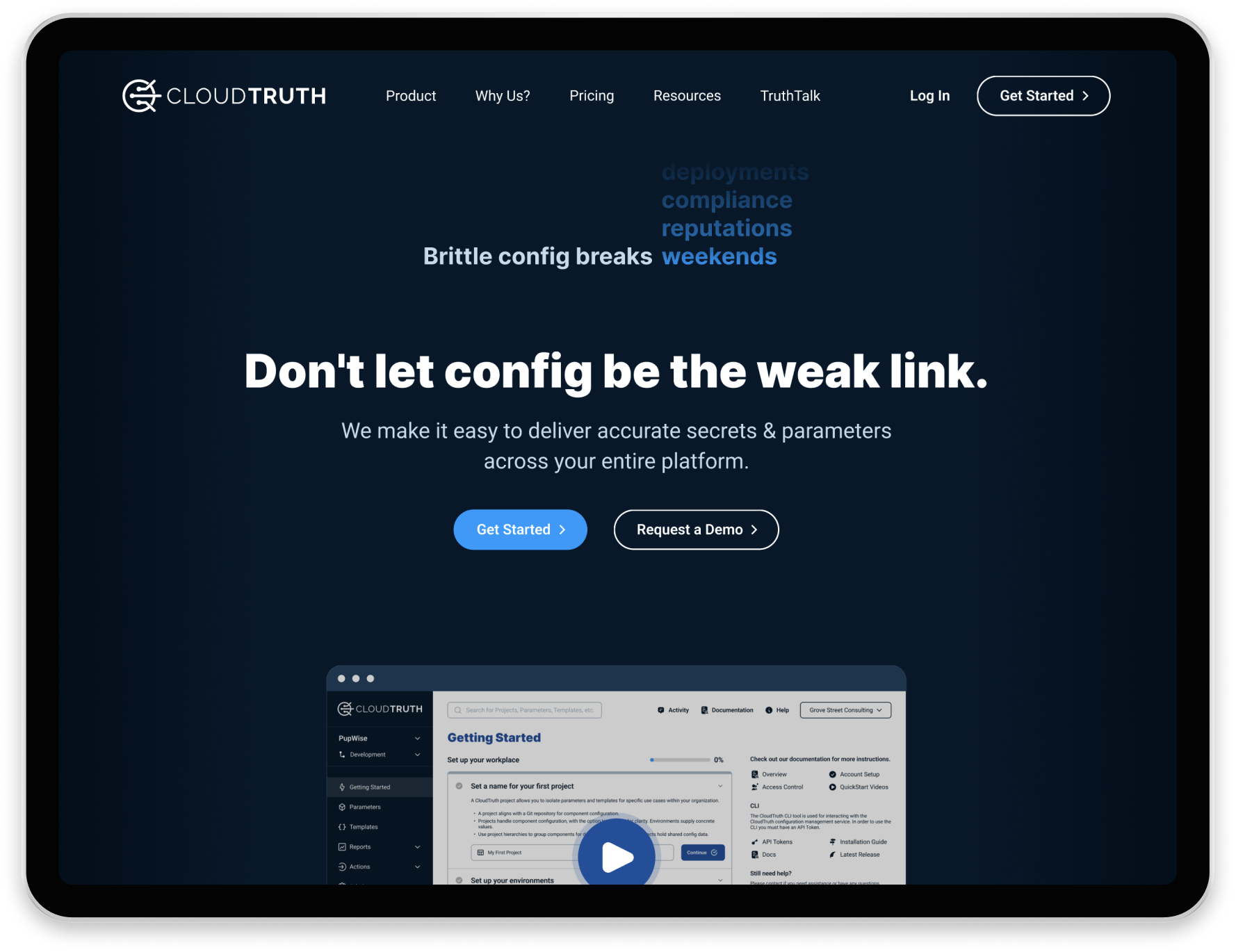 CloudTruth website screenshot