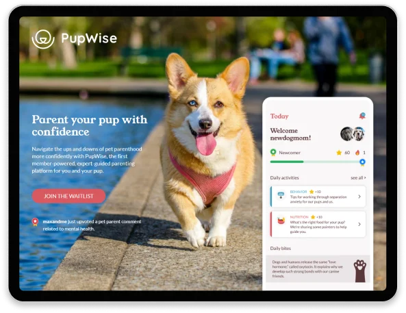 PupWise website screenshot